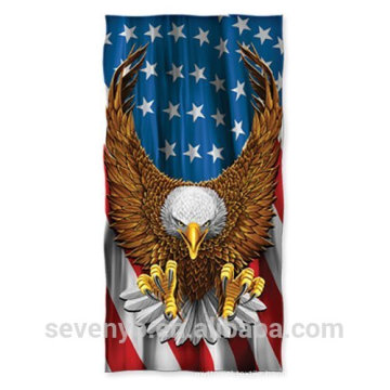 100% cotton extra soft American flag beach towels--China factory